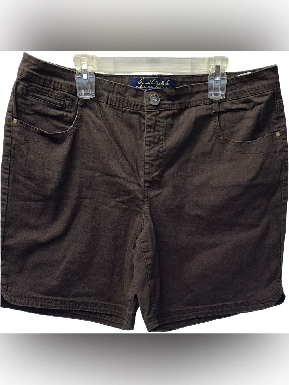 Gloria Vanderbilt Women's Brown Jean Shorts Size 16